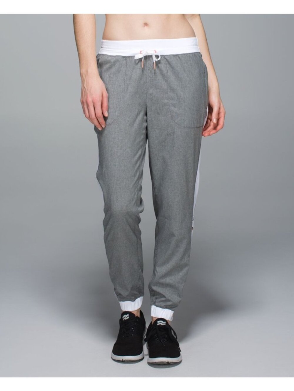 Lululemon Var City Track  Jogger Pant Gray White Size 10